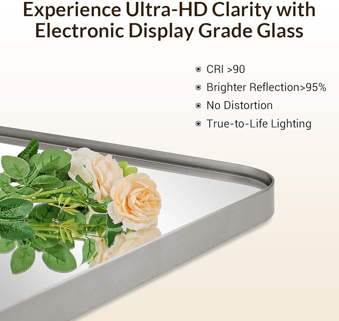 ANDY STAR Square Brushed Nickel Mirror - Image 3