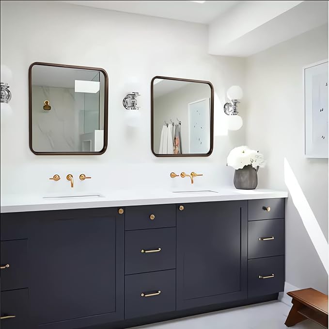 ANDY STAR Bronze Bathroom Mirror, 30x36 Inch Oil Rubbed Bronze Mirror, Bronze - Image 9