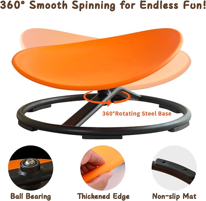 Kids Sensory Spinning Chair for Autism Ages 3+, Sit and Spin Swivel Chair for - Image 7
