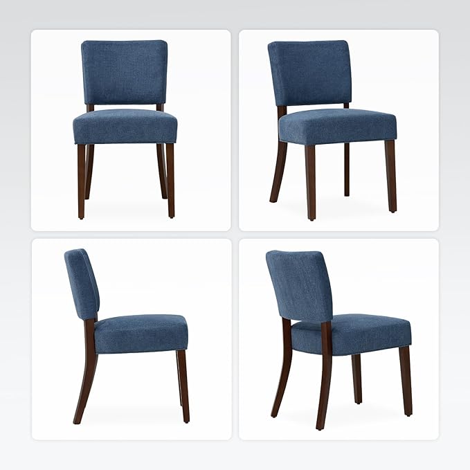 COLAMY Mid Century Modern Dining Chairs Set of 2, Upholstered Kitchen Chairs - Image 6
