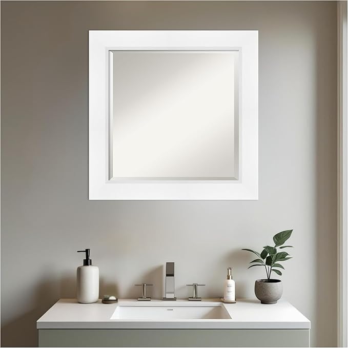 Amanti Art White Bathroom Mirror - Image 5