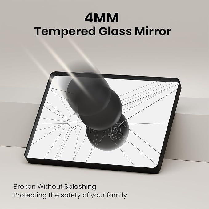 Gold Bathroom Mirror, 28x36 Inch Brushed Gold Metal Frame Mirror - Image 6