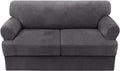 H.VERSAILTEX Sofa Cover 3 Piece T Cushion Loveseat Slipcovers Thick Velvet by HVERSAILTEX