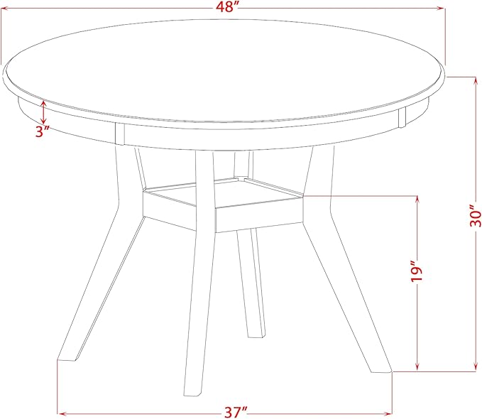 F58-11-TP - Kitchen Table with Acacia Wood Round Tabletop, Sand Blasted Black - Image 3