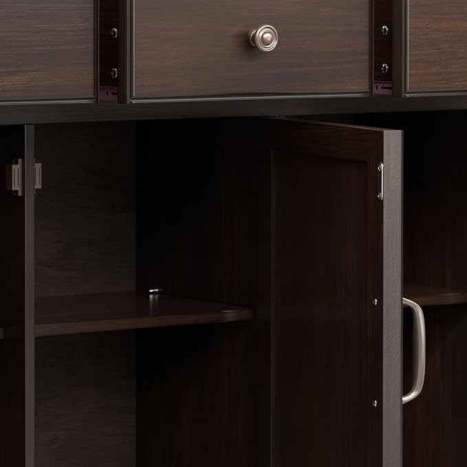 SIMPLIHOME Connaught 51-inch Wide Solid Wood Storage Cabinet in Chestnut Brown - Image 8