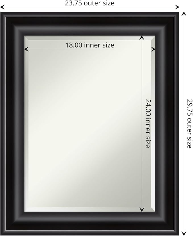 Amanti Art Black Bathroom Mirror - Image 4