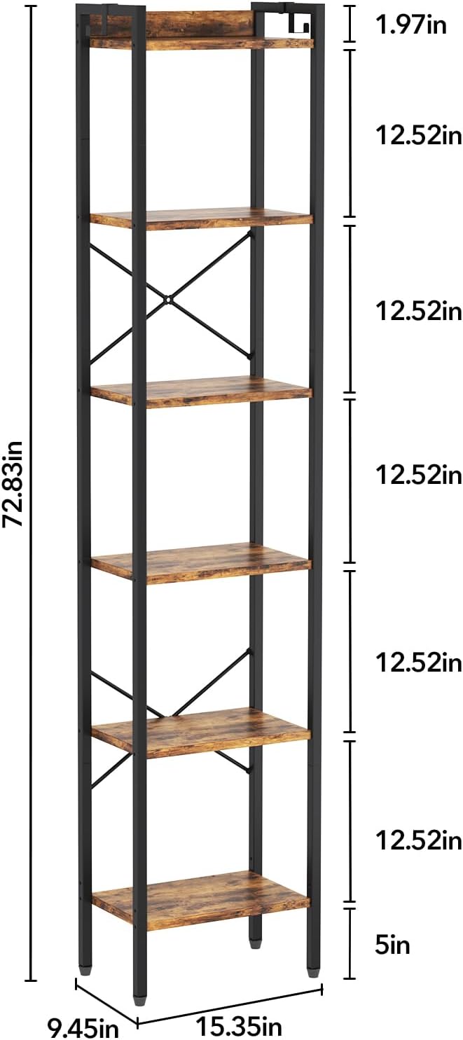 5 Tier Bookshelf, Bookcase - Image 3