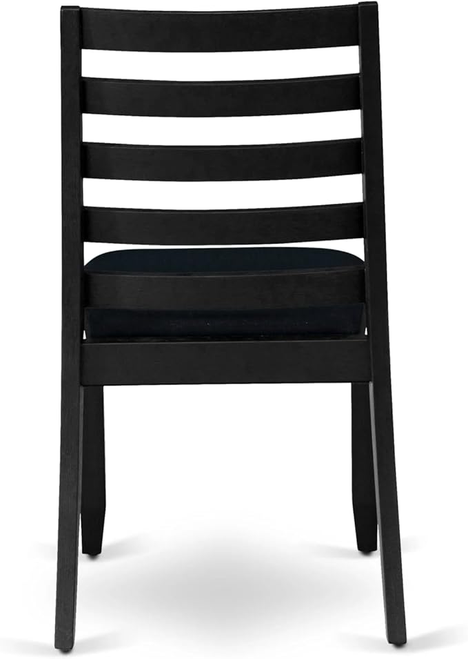 East West Furniture LGX15-BLK-24 -5 Piece Dining Set Includes a Rectangular - Image 11