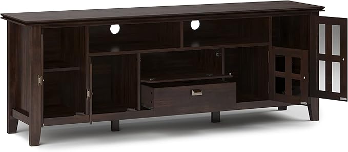 SIMPLIHOME Artisan SOLID WOOD 72 inch Wide Transitional TV Media Stand in - Image 3