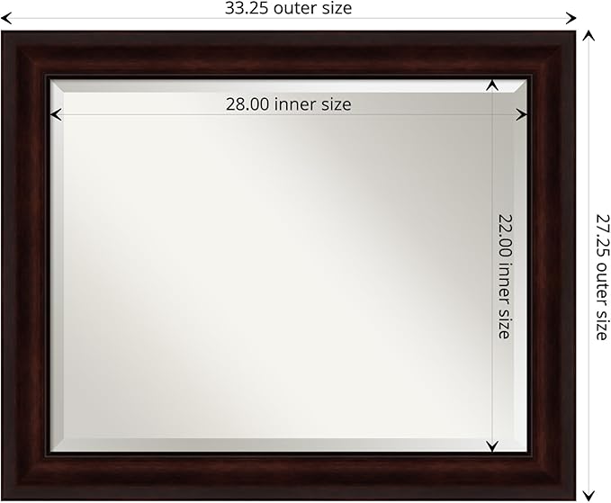 Amanti Art Brown Bathroom Mirror - Image 4