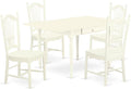 East West Furniture MZDO5-LWH-W 5 Piece Kitchen Table & Chairs Set Includes a by EastWestFurniture