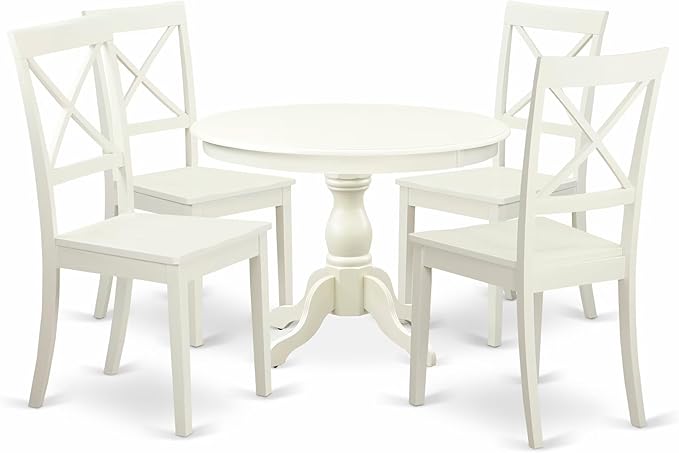 East West Furniture HBBO5-LWH-W 5 Piece Dining Room Furniture Set Includes a by EastWestFurniture