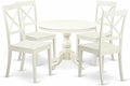 East West Furniture HBBO5-LWH-W 5 Piece Dining Room Furniture Set Includes a by EastWestFurniture