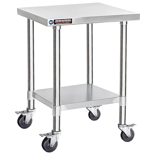 DuraSteel 30x18 NSF Stainless Steel Cart Work Table by DuraSteel