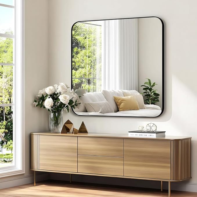 KOCUUY 42"x42" Large Square Vanity Mirror, Modern Design of Upgraded - Image 4