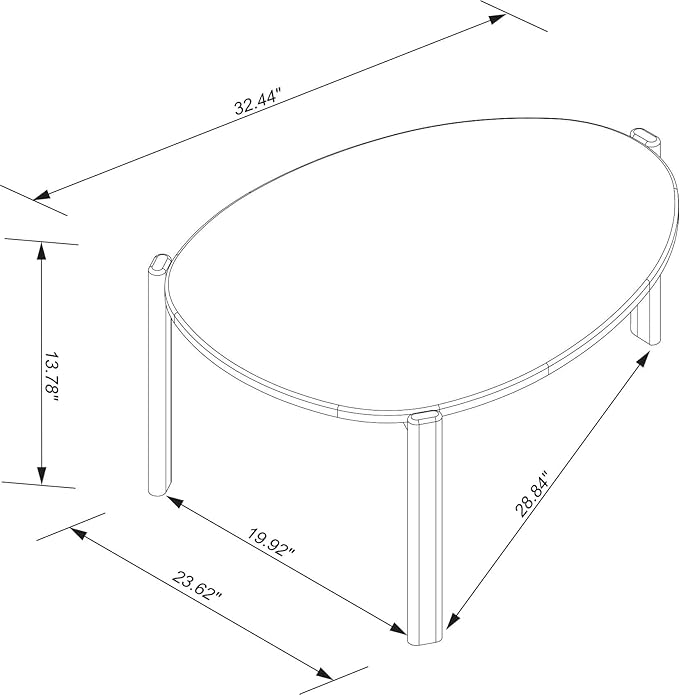 Manhattan Comfort Gales Mid Century Modern Coffee Table - Image 3