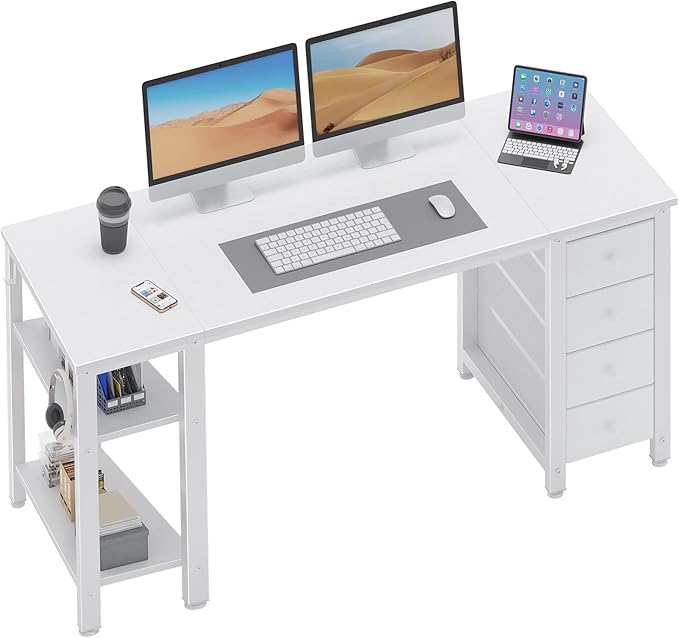 Lufeiya White Computer Desk by LUFEIYA