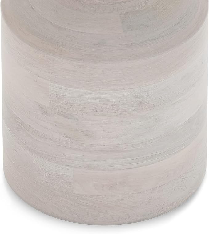 SIMPLIHOME Haynes 16-inch Wide Solid Mango End Table in White Wash, Handcrafted - Image 6