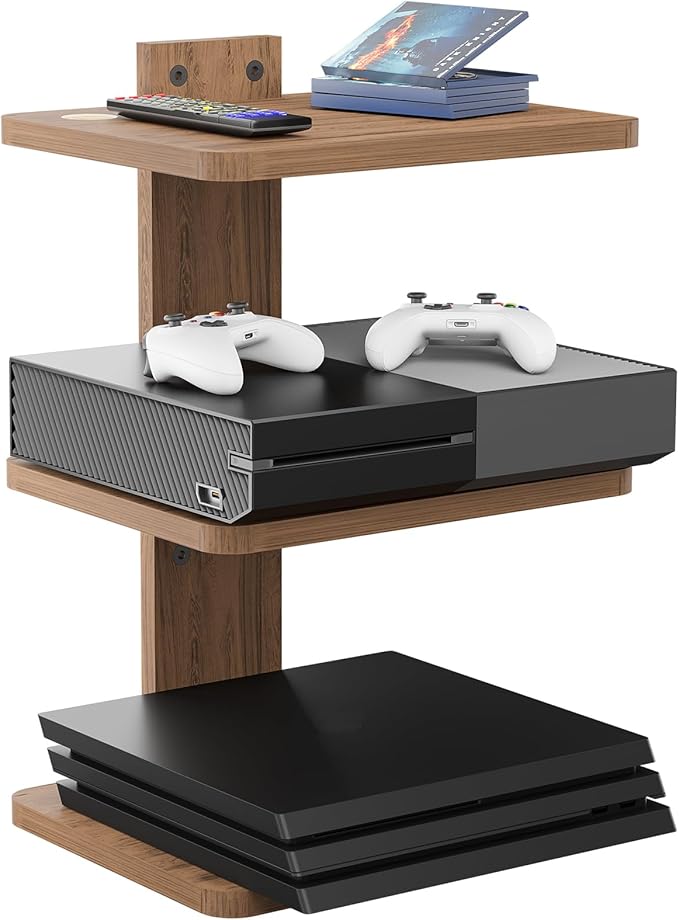 WALI Floating TV Shelves for Wall, Projector Shelf Holds Up to 22lbs, Wooden by WALI