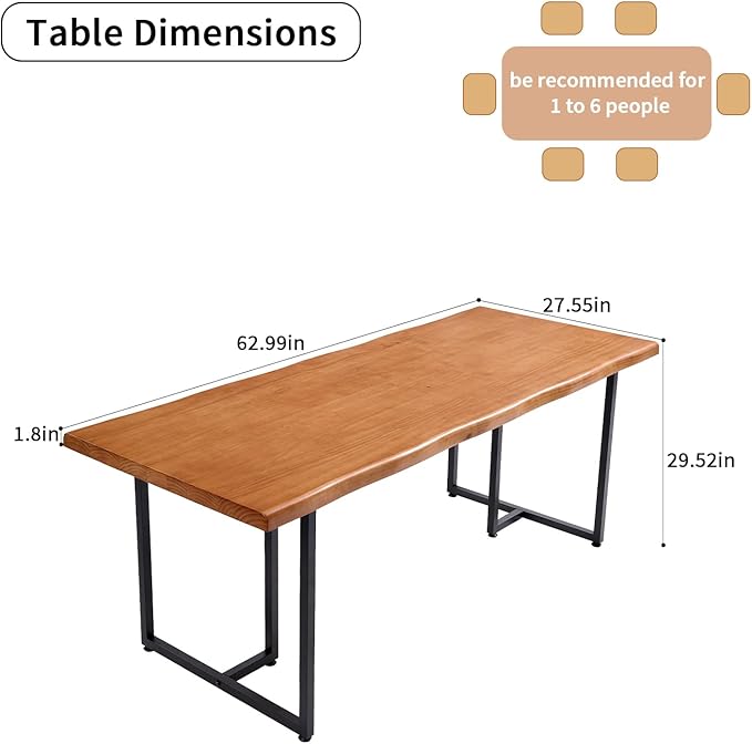 Solid Wood Administrative Desk, Dining Table - Image 3