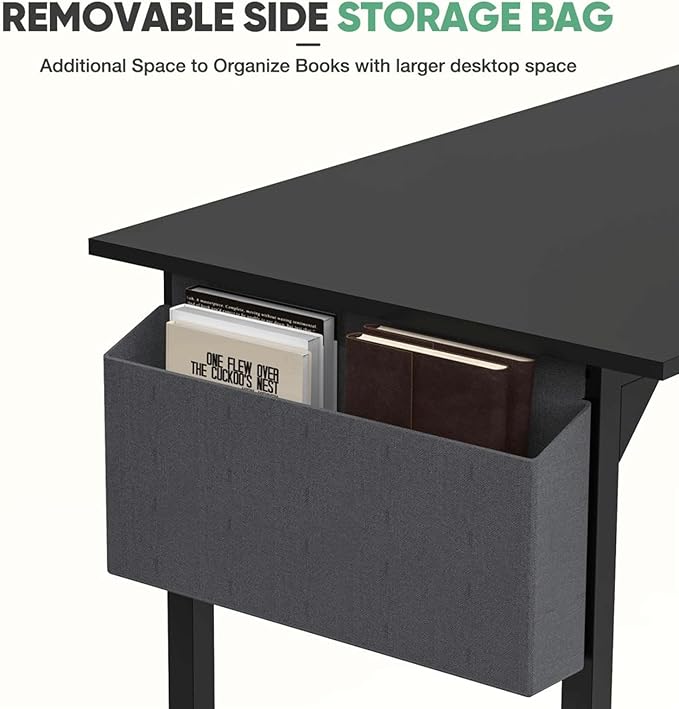 47 Inch Desk Office with Storage, Modern Simple Style Gaming Computer Table - Image 4