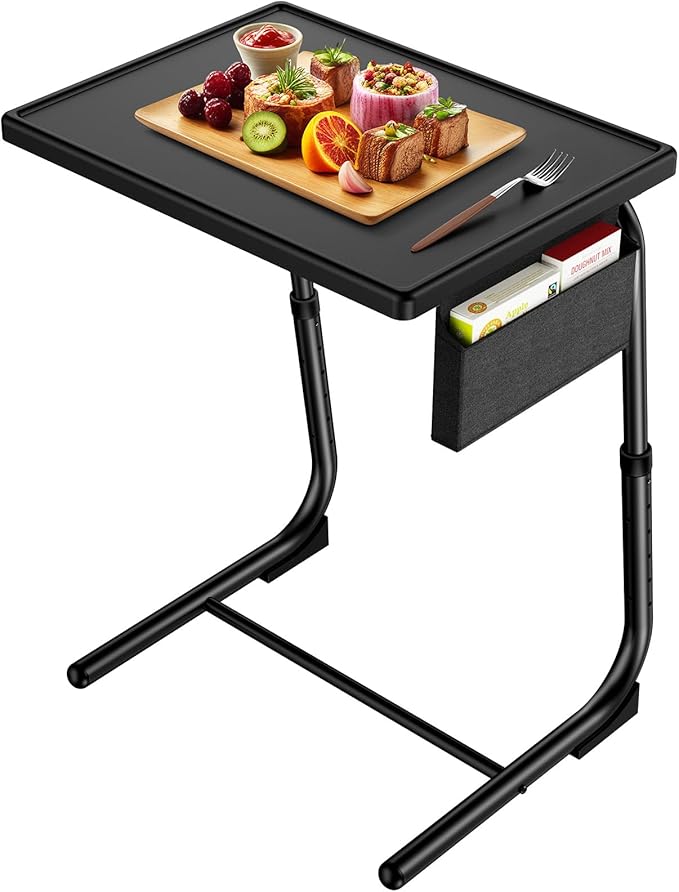 HUANUO TV Tray, Adjustable TV Dinner Tray, 20.5 x 15.4 inch Folding Tray Table by HUANUO