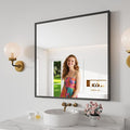 Koonmi Bathroom Mirror 30x30 Black Bathroom Wall-Mounted Mirrors, Modern Vanity by KOONMI