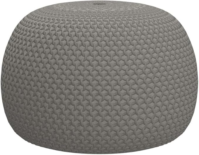FRELISH DECOR Round Pouf Ottoman Hand Knitted 100% Cotton Pouf - Image 5
