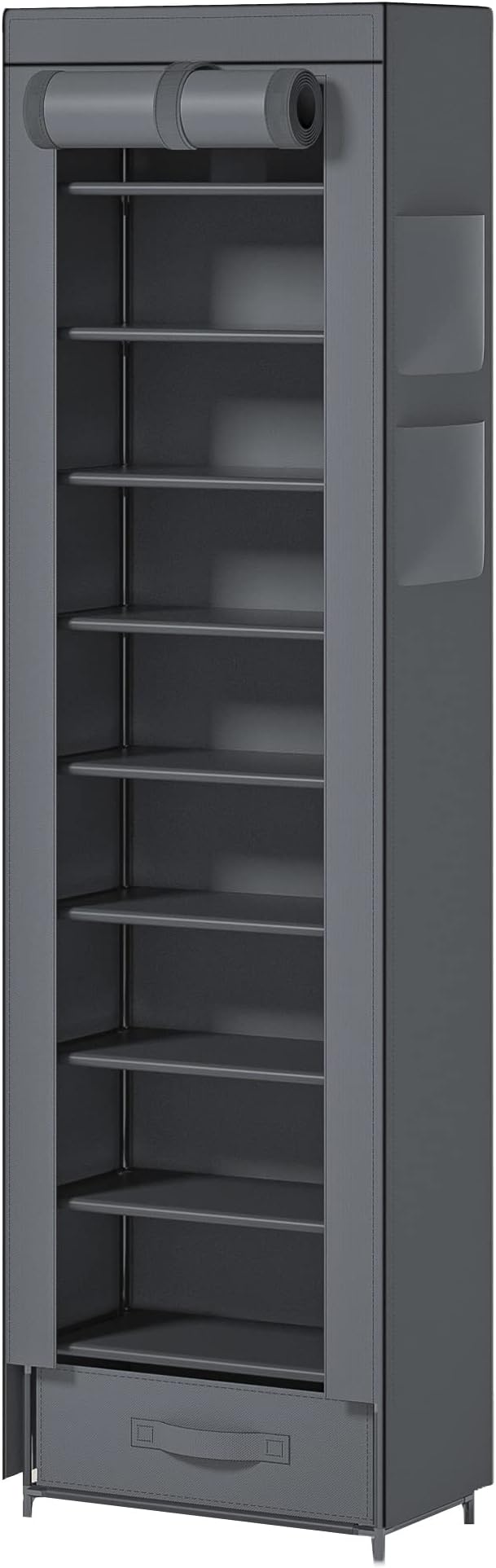 Shoes Rack 10 Tier Tall Narrow Shoe Rack - Image 9