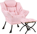 Lazy Chair with Ottoman, Large Modern Lounge Accent Chair with Armrests and by HomeEastllyHome
