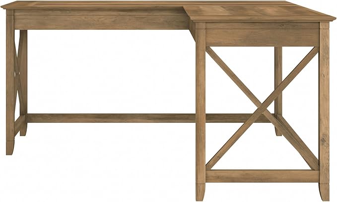 Bush Furniture Key West 60W Modern Farmhouse L Shaped Desk in Reclaimed Pine | - Image 8