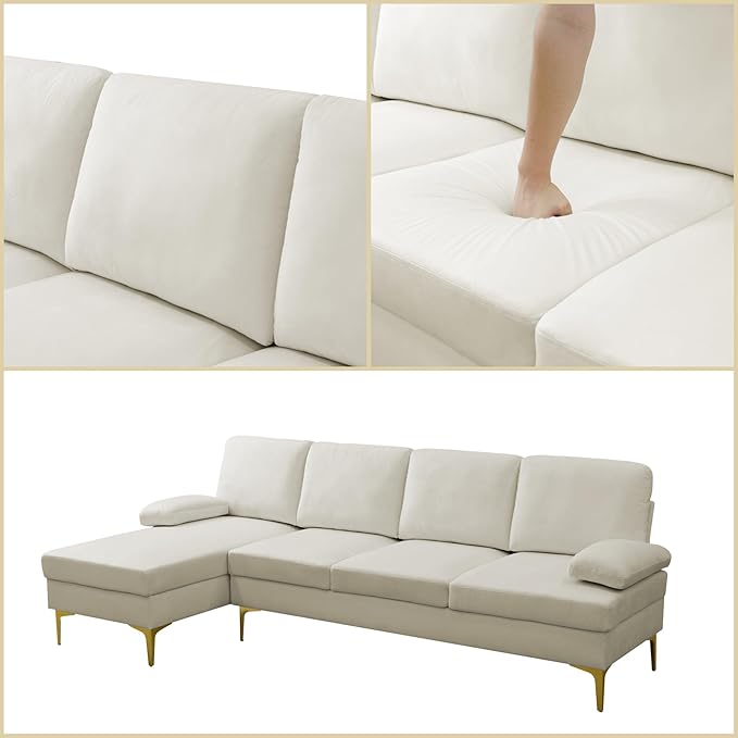 L Shaped Sectional Couch, Modern Modular Sectional Sofa - Image 4