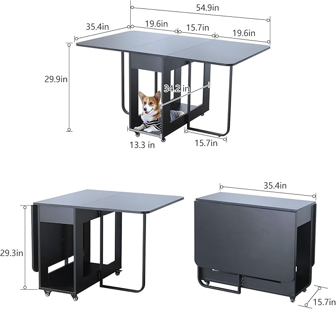 Folding table and chair set, dining table - Image 3