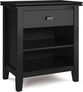 SIMPLIHOME Artisan Solid Wood 24 inch Wide Contemporary Bedside Nightstand by SimpliHome