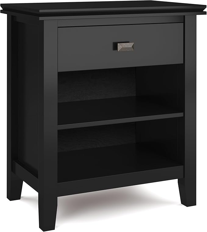 SIMPLIHOME Artisan Solid Wood 24 inch Wide Contemporary Bedside Nightstand by SimpliHome