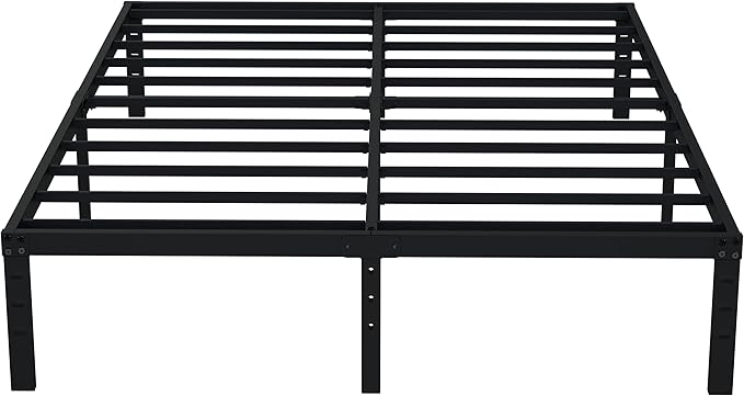 EMODA 14 Inch Full Size Bed Frame Heavy Duty Metal Platform No Box Spring Needed by EMODA