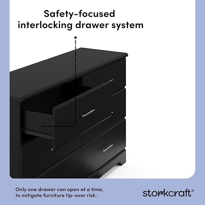 Storkcraft Brookside 6-Drawer Dresser – GREENGUARD Gold Certified, Nursery & - Image 6