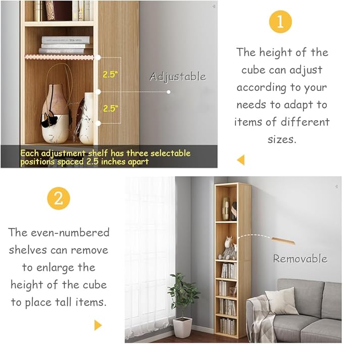 IOTXY Small Narrow Corner Bookcase - Image 5
