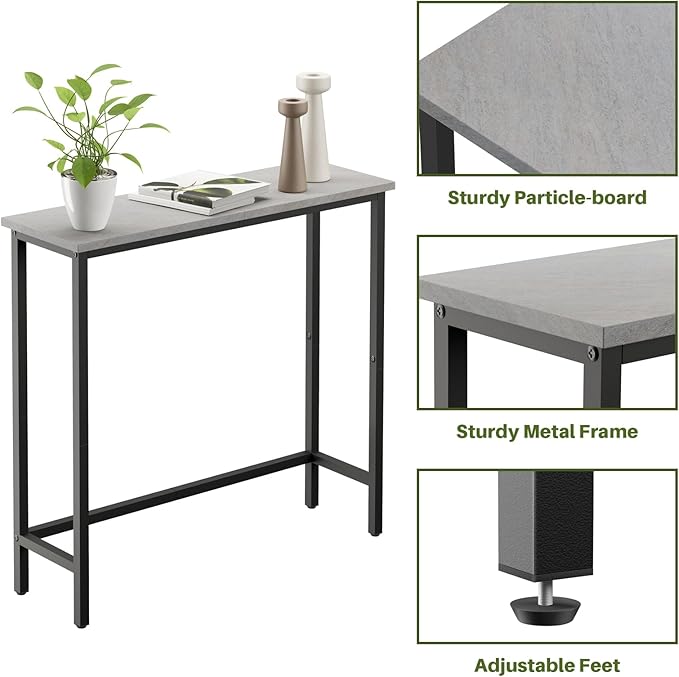 HollyHOME Narrow Hallway Table, 29.5" Small Console Table, Slim Entryway Table - Image 4