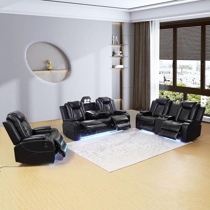 Electric Power Recliner Chair/Loveseat/Sofa Living Room, Comfy Home Theater - Image 5