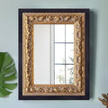 Small French Antique Mirror, 14”x11” Black Vintage Table Mirror by AutdotWallMirrors