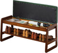 Shoe Rack Bench, Solid Wood Entryway Bench by ABAMFUR