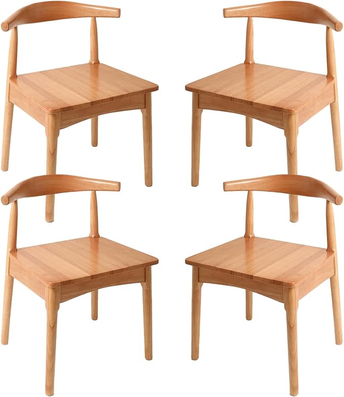 DELAVIN Solid Wood Dining Chairs Set of 4, Farmhouse Dining Room Chairs by DELAVIN