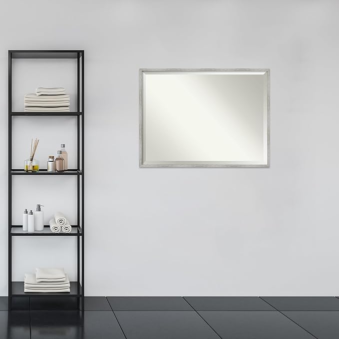 Amanti Art White Bathroom Mirror - Image 4