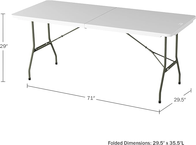 Lavish Home 6-Foot Folding Table - Image 3