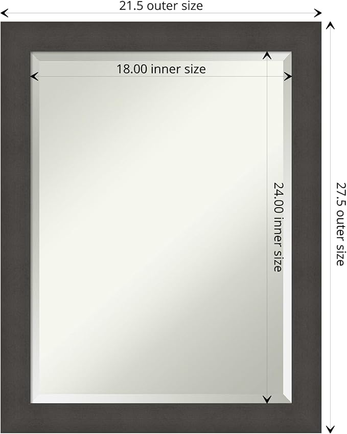 Amanti Art Silver Bathroom Mirror - Image 4