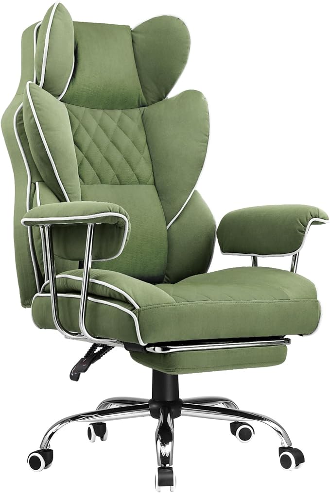 COMHOMA Big and Tall Office Chair, High Back Leather Gaming Chair by ComHoma