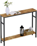 Narrow Console Table, 39.4” Sofa Table by Timberer