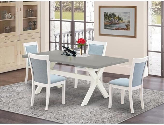 East West Furniture X097MZ015-5 5 Piece Modern Dining Table Set Includes a - Image 2