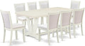 East West Furniture V027MZ001-9 9 Piece Modern Dining Table Set Includes a by EastWestFurniture